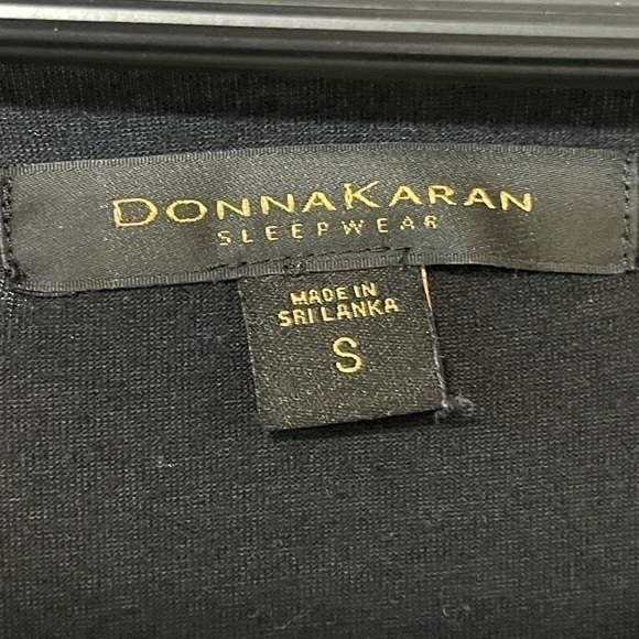 Donna Karan Classic Lounge Tee In Black Relaxed Style 3/4 Sleeves Size Small - Picture 13 of 16